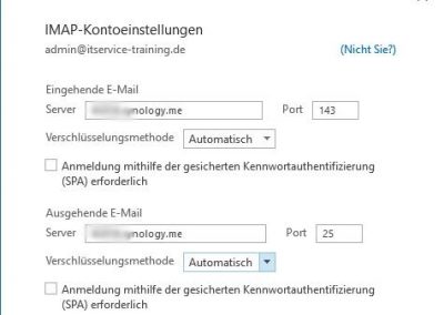 Synology Outlook SSL