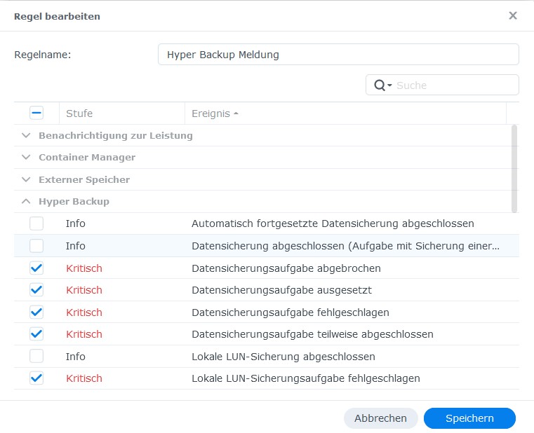 HBB Regel erstellen
