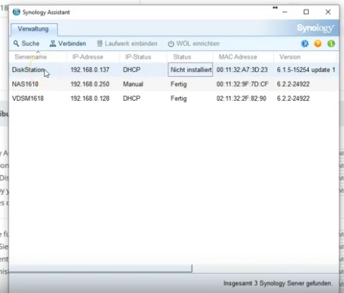 Synology Assistent