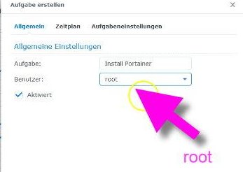 Aufgabe als root auführen
