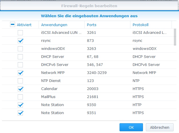 Synology firewall