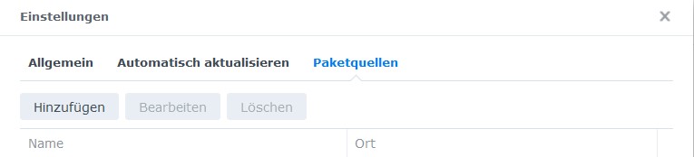 Synology Paketquellen-hinzufügen
