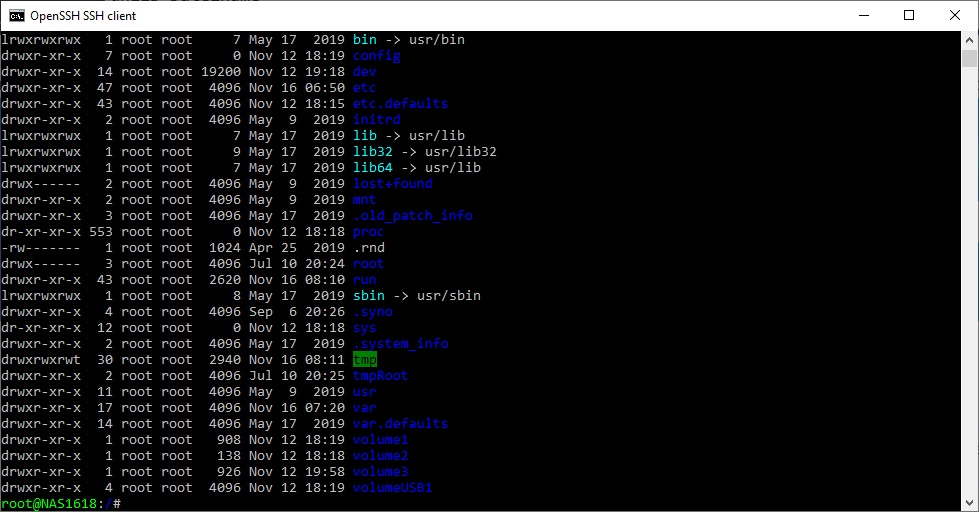 ssh-Terminal Synology