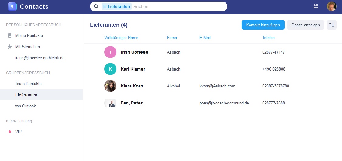 Synology Contacts Beta