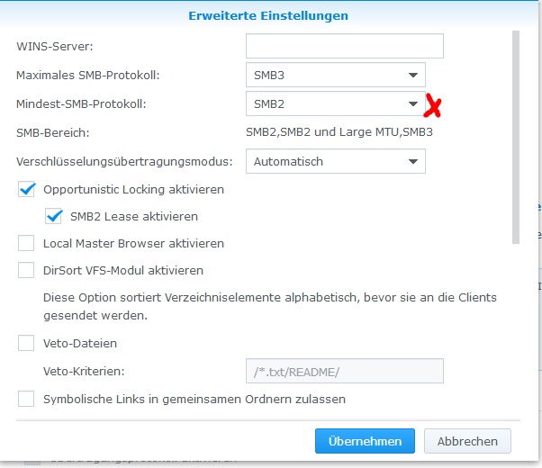 synology-smb1-abschalten
